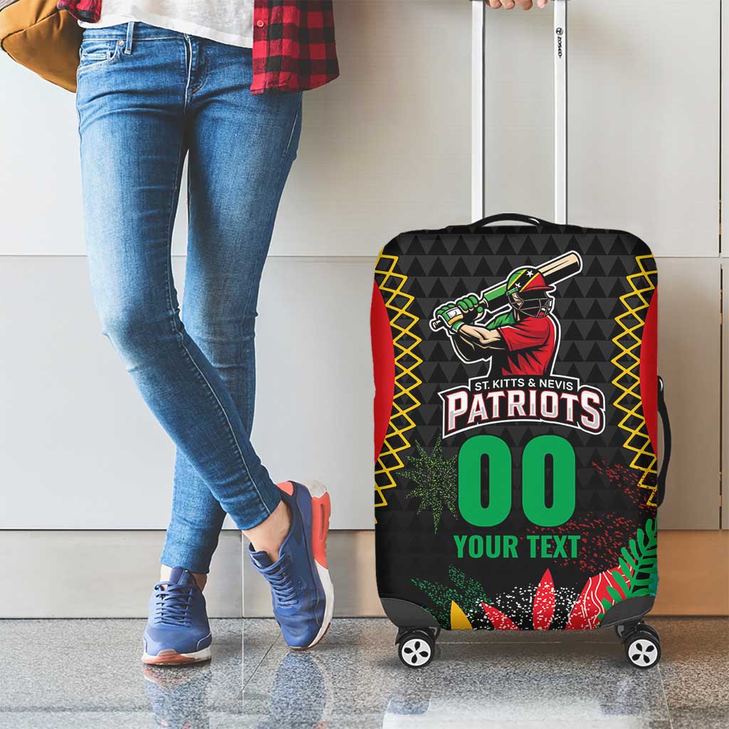 Custom Caribbean Cricket St Kitts and Nevis Luggage Cover Two Islands One Fire Patriots Crown 2025 - Black - Wonder Print Shop