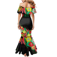 Custom Caribbean Cricket St Kitts and Nevis Mermaid Dress Two Islands One Fire Patriots Crown 2025 - Black - Wonder Print Shop