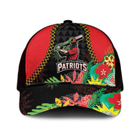 Caribbean Cricket St Kitts and Nevis Mesh Trucker Cap Two Islands One Fire Patriots Crown 2025 - Black - Wonder Print Shop