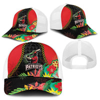 Caribbean Cricket St Kitts and Nevis Mesh Trucker Cap Two Islands One Fire Patriots Crown 2025 - Black - Wonder Print Shop