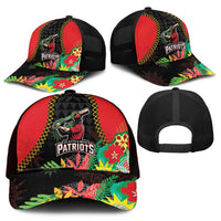 Caribbean Cricket St Kitts and Nevis Mesh Trucker Cap Two Islands One Fire Patriots Crown 2025 - Black - Wonder Print Shop