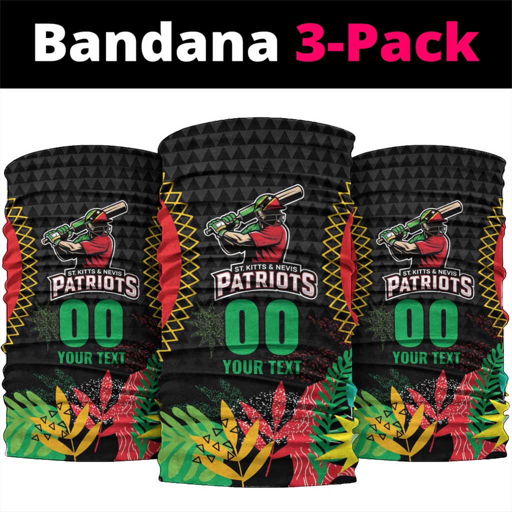 Custom Caribbean Cricket St Kitts and Nevis Neck Gaiter Two Islands One Fire Patriots Crown 2025 - Black - Wonder Print Shop