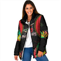 Custom Caribbean Cricket St Kitts and Nevis Padded Jacket Two Islands One Fire Patriots Crown 2025 - Black - Wonder Print Shop