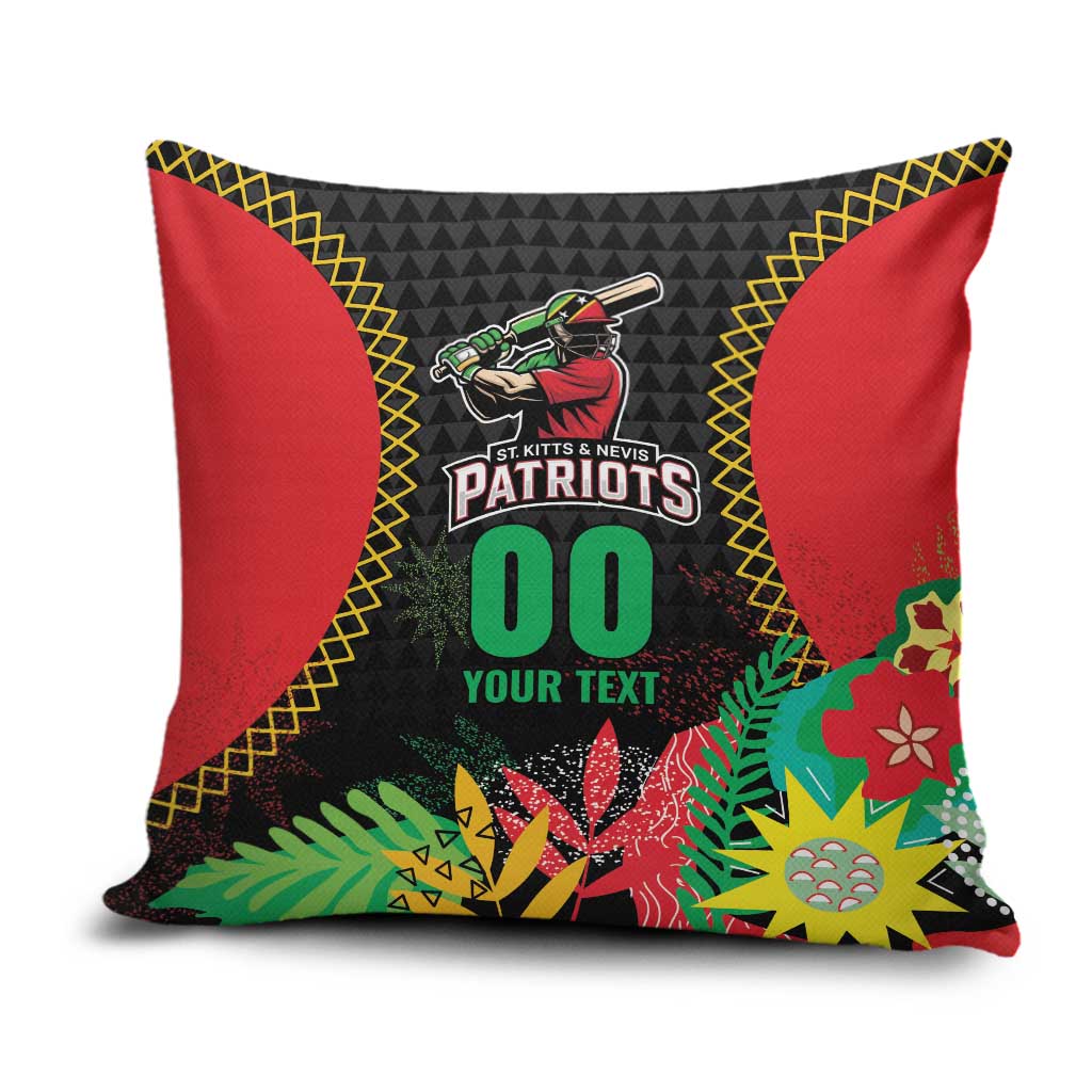 Custom Caribbean Cricket St Kitts and Nevis Pillow Cover Two Islands One Fire Patriots Crown 2025 - Black - Wonder Print Shop