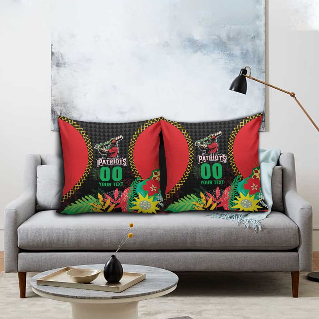 Custom Caribbean Cricket St Kitts and Nevis Pillow Cover Two Islands One Fire Patriots Crown 2025 - Black - Wonder Print Shop