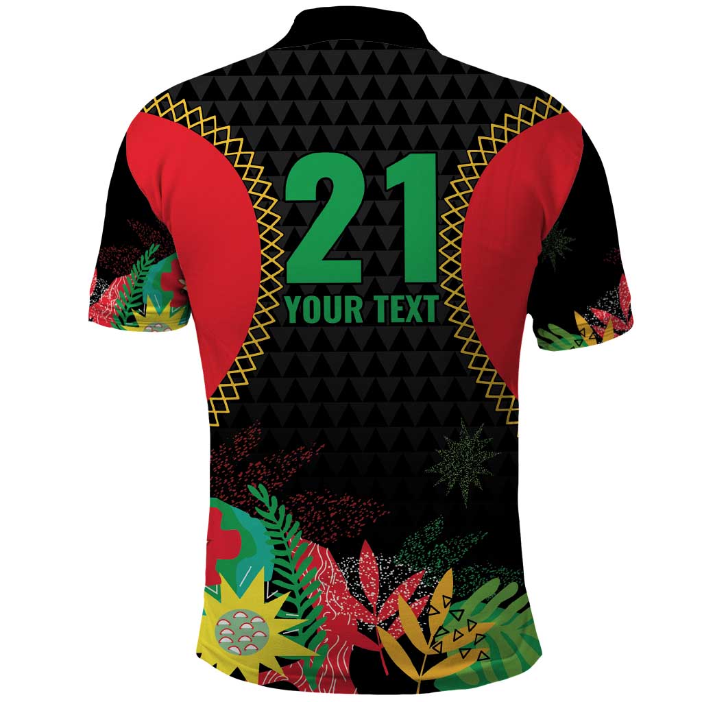Custom Caribbean Cricket St Kitts and Nevis Polo Shirt Two Islands One Fire Patriots Crown 2025 - Black - Wonder Print Shop