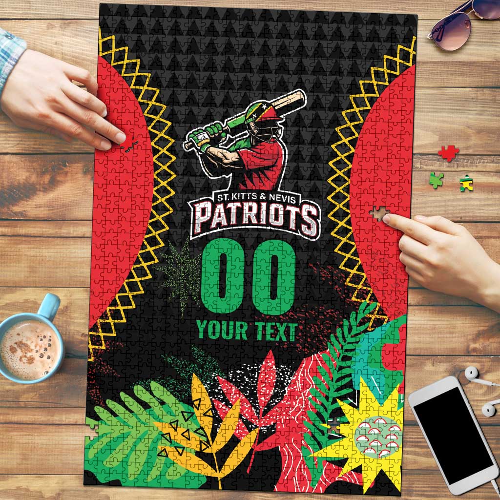 Custom Caribbean Cricket St Kitts and Nevis Puzzle Two Islands One Fire Patriots Crown 2025 - Black - Wonder Print Shop