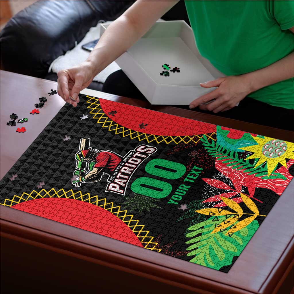 Custom Caribbean Cricket St Kitts and Nevis Puzzle Two Islands One Fire Patriots Crown 2025 - Black - Wonder Print Shop