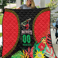 Custom Caribbean Cricket St Kitts and Nevis Quilt Two Islands One Fire Patriots Crown 2025 - Black - Wonder Print Shop