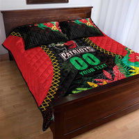 Custom Caribbean Cricket St Kitts and Nevis Quilt Bed Set Two Islands One Fire Patriots Crown 2025 - Black - Wonder Print Shop
