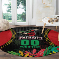 Custom Caribbean Cricket St Kitts and Nevis Round Carpet Two Islands One Fire Patriots Crown 2025 - Black - Wonder Print Shop