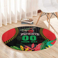 Custom Caribbean Cricket St Kitts and Nevis Round Carpet Two Islands One Fire Patriots Crown 2025 - Black - Wonder Print Shop