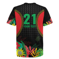 Custom Caribbean Cricket St Kitts and Nevis Rugby Jersey Two Islands One Fire Patriots Crown 2025 - Black - Wonder Print Shop