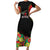 Custom Caribbean Cricket St Kitts and Nevis Short Sleeve Bodycon Dress Two Islands One Fire Patriots Crown 2025 - Black - Wonder Print Shop