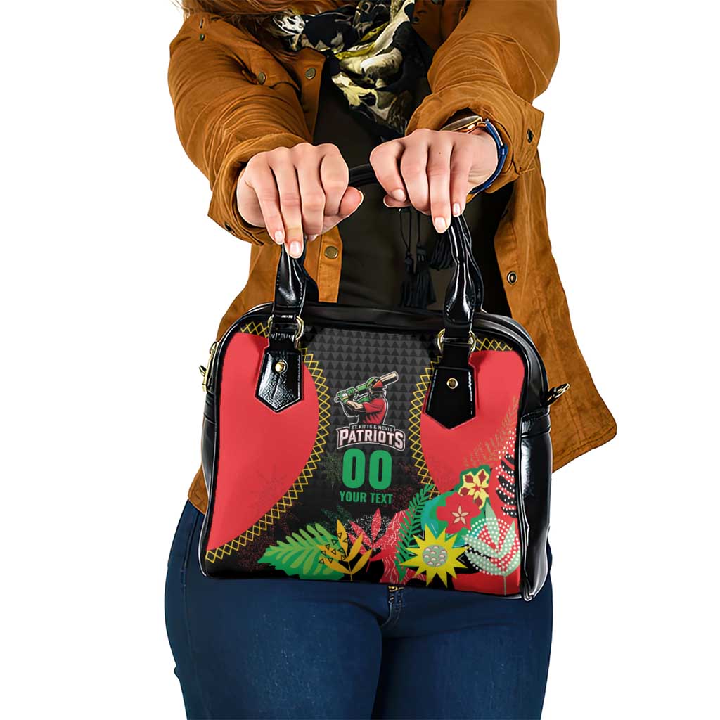 Custom Caribbean Cricket St Kitts and Nevis Shoulder Handbag Two Islands One Fire Patriots Crown 2025 - Black - Wonder Print Shop