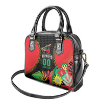 Custom Caribbean Cricket St Kitts and Nevis Shoulder Handbag Two Islands One Fire Patriots Crown 2025 - Black - Wonder Print Shop