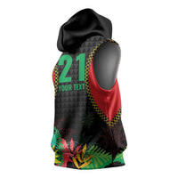 Custom Caribbean Cricket St Kitts and Nevis Sleeveless Hoodie Two Islands One Fire Patriots Crown 2025 - Black - Wonder Print Shop