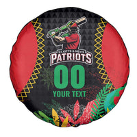 Custom Caribbean Cricket St Kitts and Nevis Spare Tire Cover Two Islands One Fire Patriots Crown 2025 - Black - Wonder Print Shop