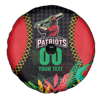 Custom Caribbean Cricket St Kitts and Nevis Spare Tire Cover Two Islands One Fire Patriots Crown 2025 - Black - Wonder Print Shop