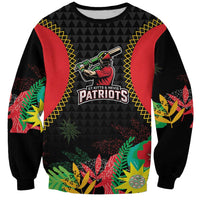 Custom Caribbean Cricket St Kitts and Nevis Sweatshirt Two Islands One Fire Patriots Crown 2025 - Black - Wonder Print Shop
