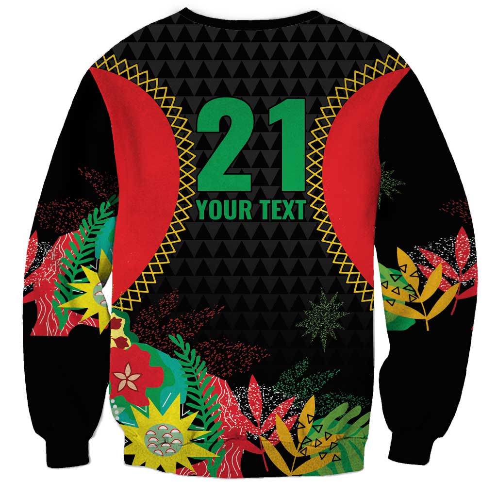 Custom Caribbean Cricket St Kitts and Nevis Sweatshirt Two Islands One Fire Patriots Crown 2025 - Black - Wonder Print Shop