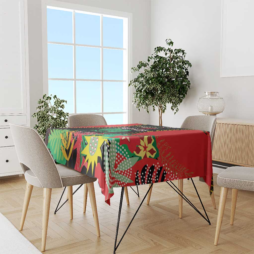 Custom Caribbean Cricket St Kitts and Nevis Tablecloth Two Islands One Fire Patriots Crown 2025 - Black - Wonder Print Shop