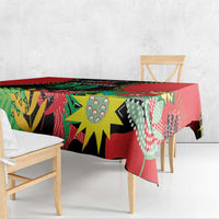 Custom Caribbean Cricket St Kitts and Nevis Tablecloth Two Islands One Fire Patriots Crown 2025 - Black - Wonder Print Shop