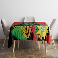 Custom Caribbean Cricket St Kitts and Nevis Tablecloth Two Islands One Fire Patriots Crown 2025 - Black - Wonder Print Shop