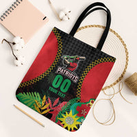 Custom Caribbean Cricket St Kitts and Nevis Tote Bag Two Islands One Fire Patriots Crown 2025 - Black - Wonder Print Shop