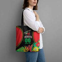 Custom Caribbean Cricket St Kitts and Nevis Tote Bag Two Islands One Fire Patriots Crown 2025 - Black - Wonder Print Shop