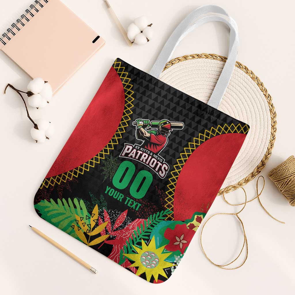 Custom Caribbean Cricket St Kitts and Nevis Tote Bag Two Islands One Fire Patriots Crown 2025 - Black - Wonder Print Shop