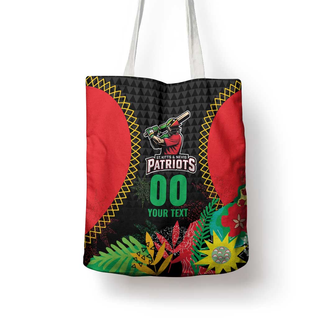 Custom Caribbean Cricket St Kitts and Nevis Tote Bag Two Islands One Fire Patriots Crown 2025 - Black - Wonder Print Shop