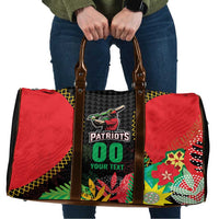 Custom Caribbean Cricket St Kitts and Nevis Travel Bag Two Islands One Fire Patriots Crown 2025 - Black - Wonder Print Shop