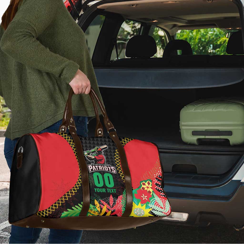 Custom Caribbean Cricket St Kitts and Nevis Travel Bag Two Islands One Fire Patriots Crown 2025 - Black - Wonder Print Shop
