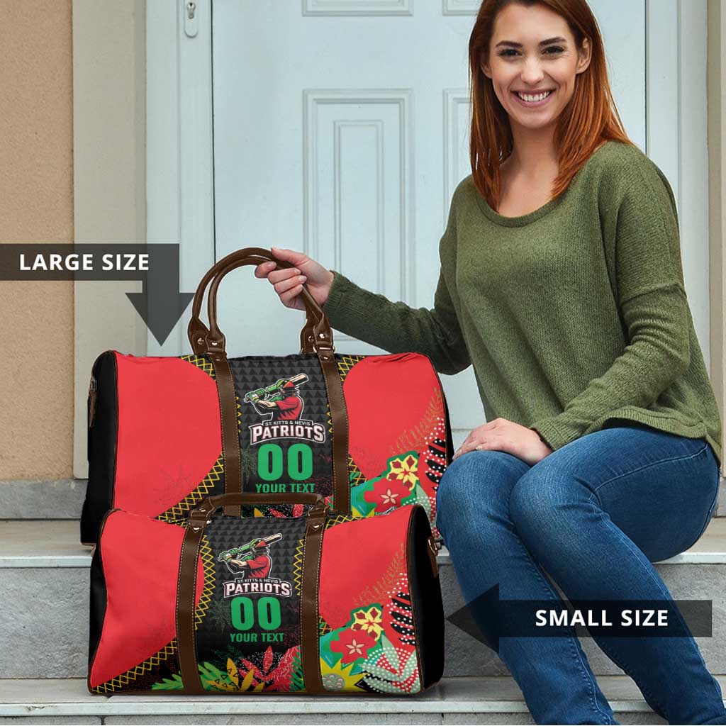 Custom Caribbean Cricket St Kitts and Nevis Travel Bag Two Islands One Fire Patriots Crown 2025 - Black - Wonder Print Shop