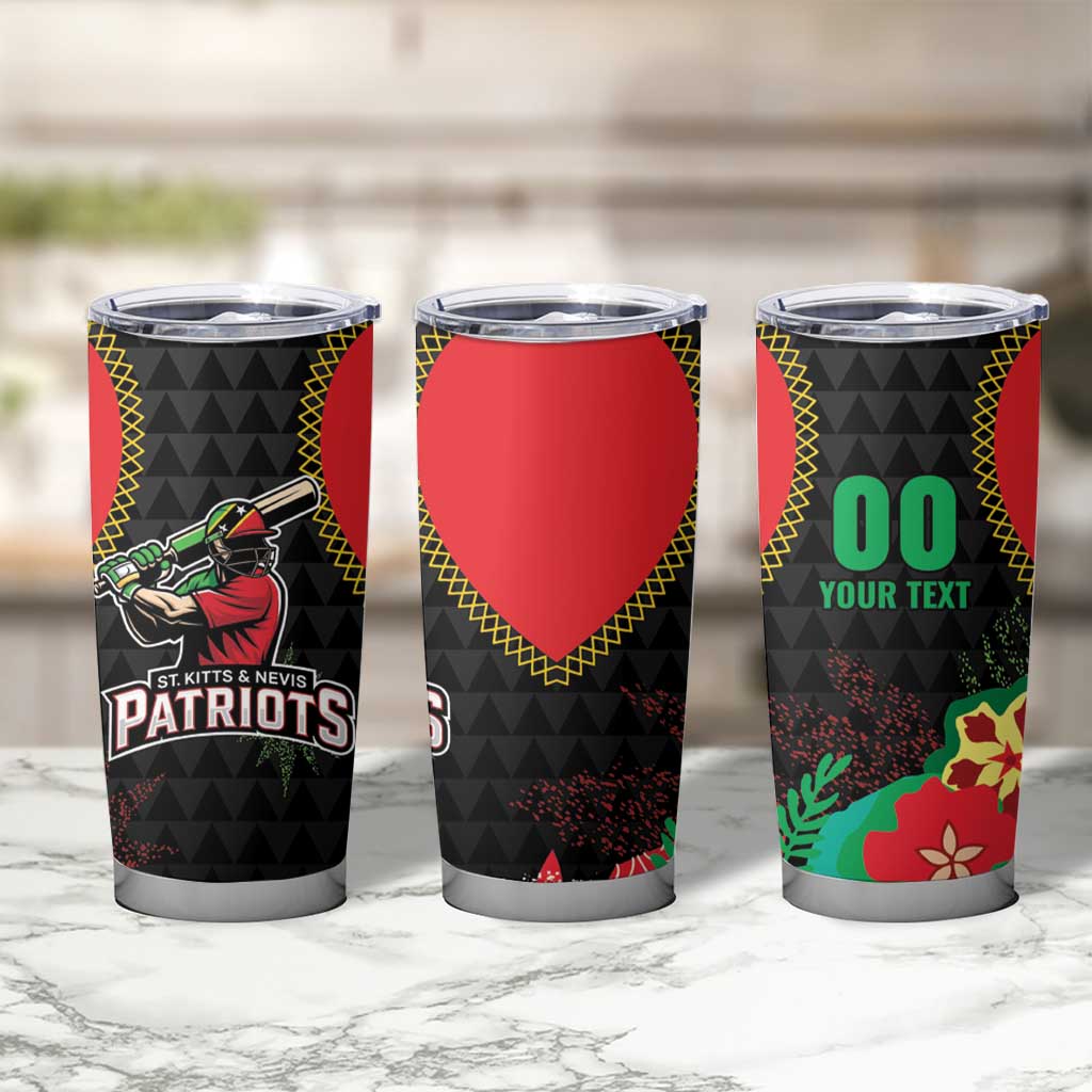 Custom Caribbean Cricket St Kitts and Nevis Tumbler Cup Two Islands One Fire Patriots Crown 2025 - Black - Wonder Print Shop