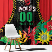 Custom Caribbean Cricket St Kitts and Nevis Window Curtain Two Islands One Fire Patriots Crown 2025 - Black - Wonder Print Shop