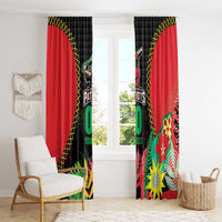 Custom Caribbean Cricket St Kitts and Nevis Window Curtain Two Islands One Fire Patriots Crown 2025 - Black - Wonder Print Shop