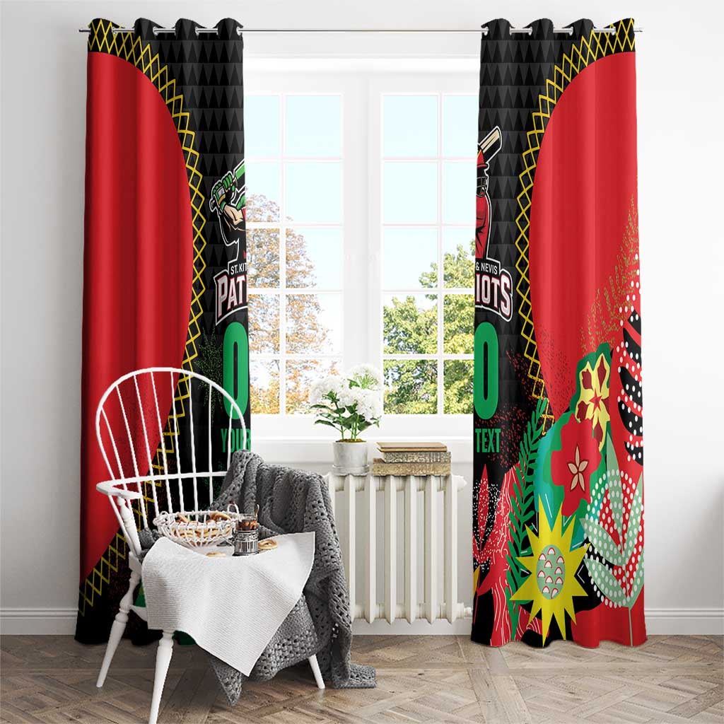 Custom Caribbean Cricket St Kitts and Nevis Window Curtain Two Islands One Fire Patriots Crown 2025 - Black - Wonder Print Shop