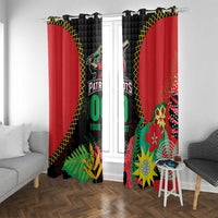 Custom Caribbean Cricket St Kitts and Nevis Window Curtain Two Islands One Fire Patriots Crown 2025 - Black - Wonder Print Shop