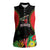 Custom Caribbean Cricket St Kitts and Nevis Women Sleeveless Polo Shirt Two Islands One Fire Patriots Crown 2025 - Black - Wonder Print Shop