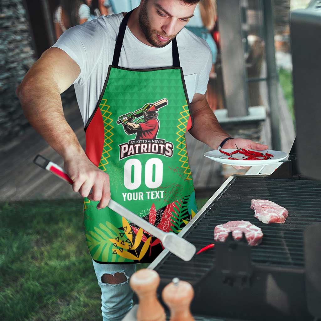 Custom Caribbean Cricket St Kitts and Nevis Apron Two Islands One Fire Patriots Crown 2025 - Green - Wonder Print Shop