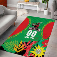 Custom Caribbean Cricket St Kitts and Nevis Area Rug Two Islands One Fire Patriots Crown 2025 - Green - Wonder Print Shop