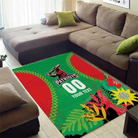 Custom Caribbean Cricket St Kitts and Nevis Area Rug Two Islands One Fire Patriots Crown 2025 - Green - Wonder Print Shop