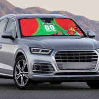 Custom Caribbean Cricket St Kitts and Nevis Auto Sun Shade Two Islands One Fire Patriots Crown 2025 - Green - Wonder Print Shop