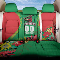 Custom Caribbean Cricket St Kitts and Nevis Back Car Seat Cover Two Islands One Fire Patriots Crown 2025 - Green - Wonder Print Shop