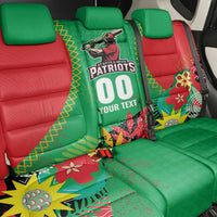 Custom Caribbean Cricket St Kitts and Nevis Back Car Seat Cover Two Islands One Fire Patriots Crown 2025 - Green - Wonder Print Shop
