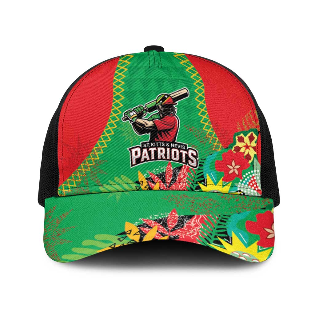 Caribbean Cricket St Kitts and Nevis Baseball Net Cap Two Islands One Fire Patriots Crown 2025 - Green - Wonder Print Shop