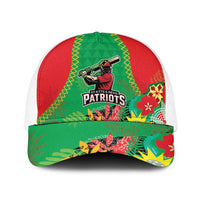 Caribbean Cricket St Kitts and Nevis Baseball Net Cap Two Islands One Fire Patriots Crown 2025 - Green - Wonder Print Shop