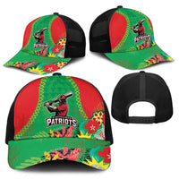 Caribbean Cricket St Kitts and Nevis Baseball Net Cap Two Islands One Fire Patriots Crown 2025 - Green - Wonder Print Shop